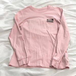 light pink vans long sleeve tee